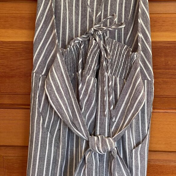 PRICED TO SELL - See Description for details — Black & White Striped Jumpsuit - Picture 8 of 12